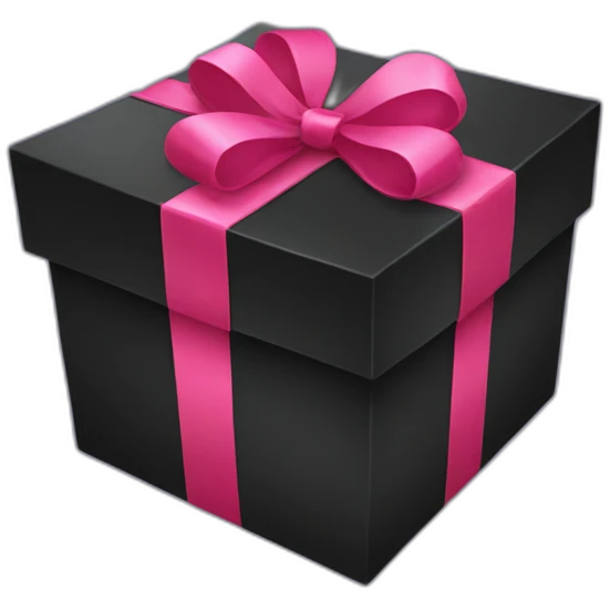 black gift box emoji