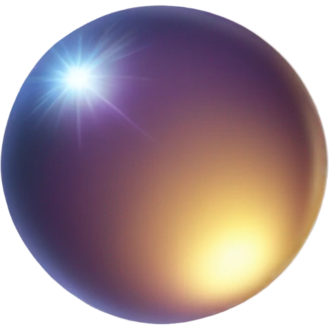 sparkling space round shaped emoji