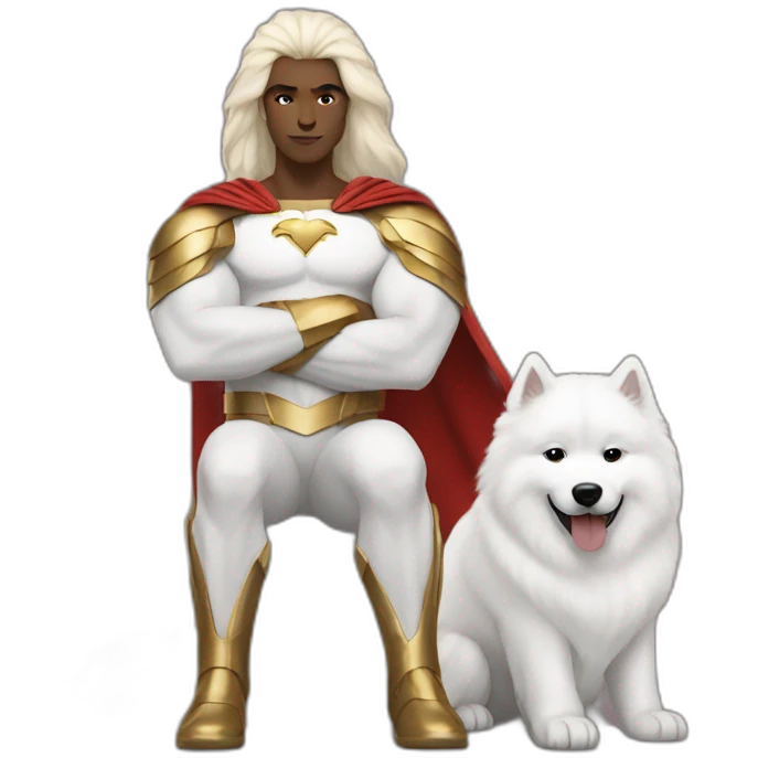 justice league with samoyed emoji