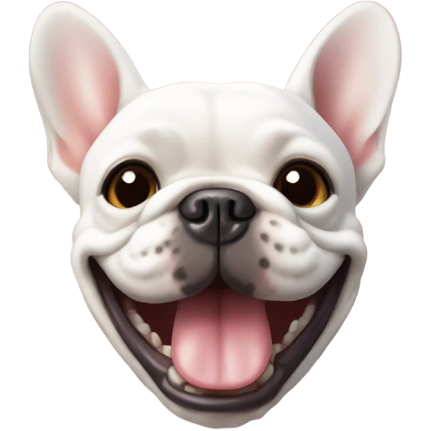 French bulldog smiling emoji