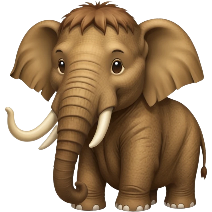 mamut elephant wearing animal skin cloth emoji