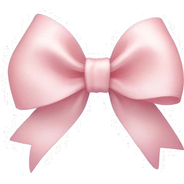 light pink ribbon bow emoji