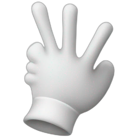 white glove pointing emoji