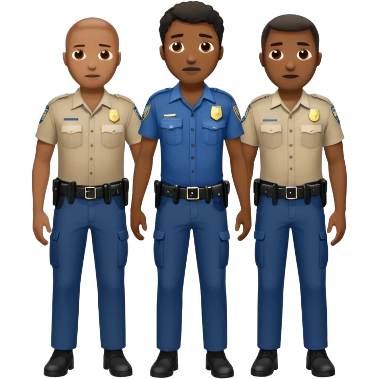 Black man being arrested by cops after escaping from cotton field emoji