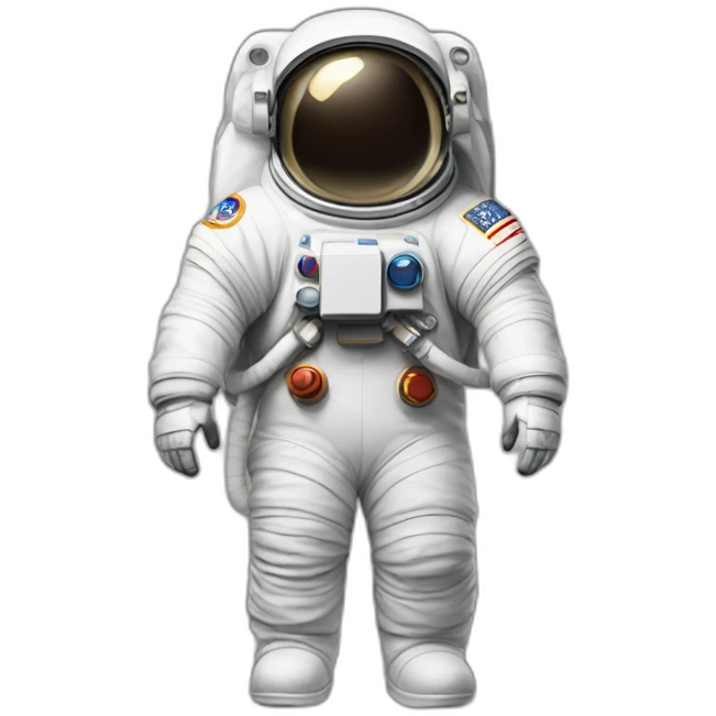 an astronaut with a question mark emoji