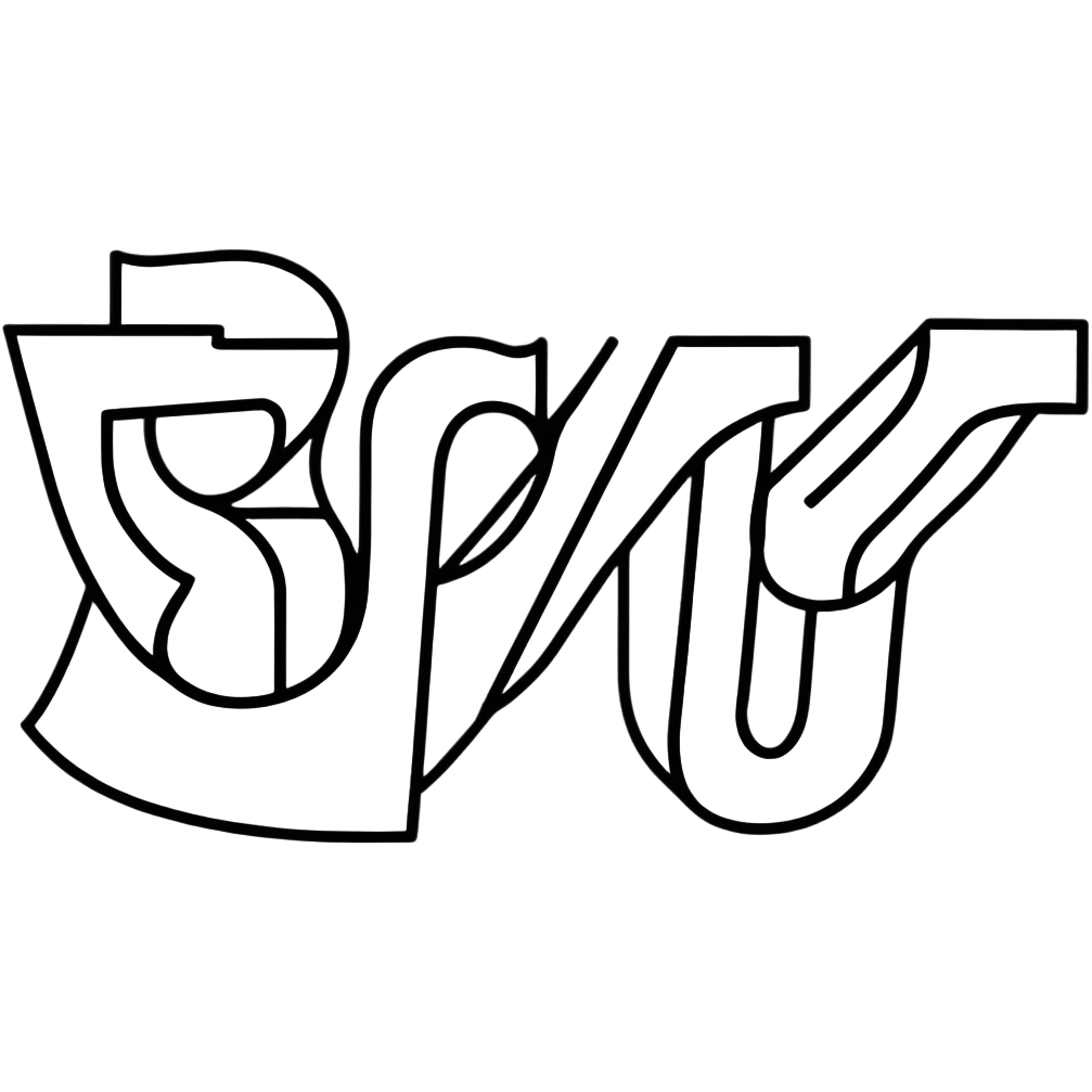 connected flowing BLK letters where all letters are joined together in one continuous design emoji