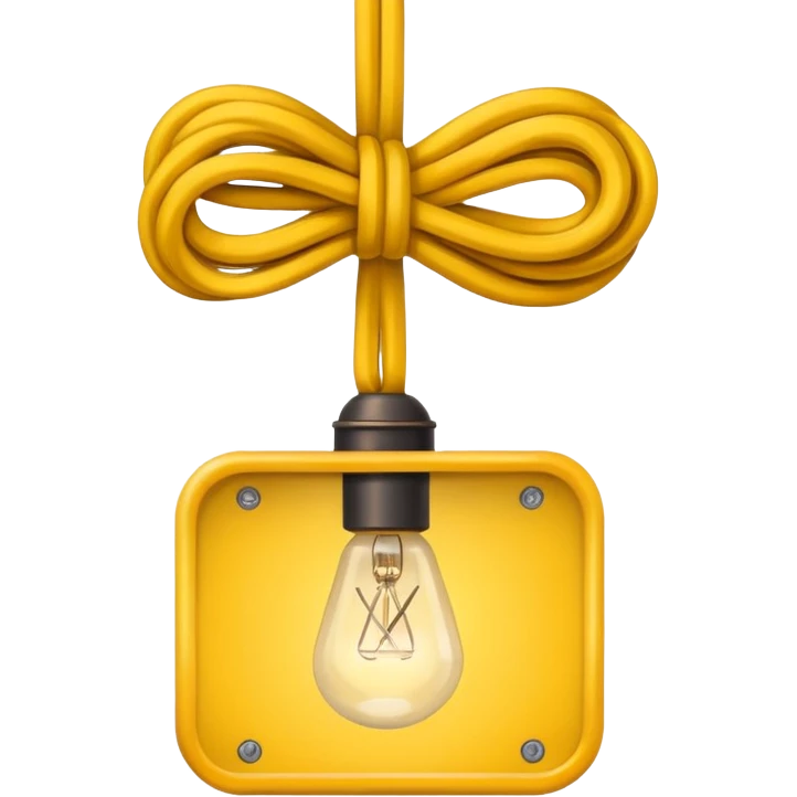 Hanging Light Cable yellow emoji