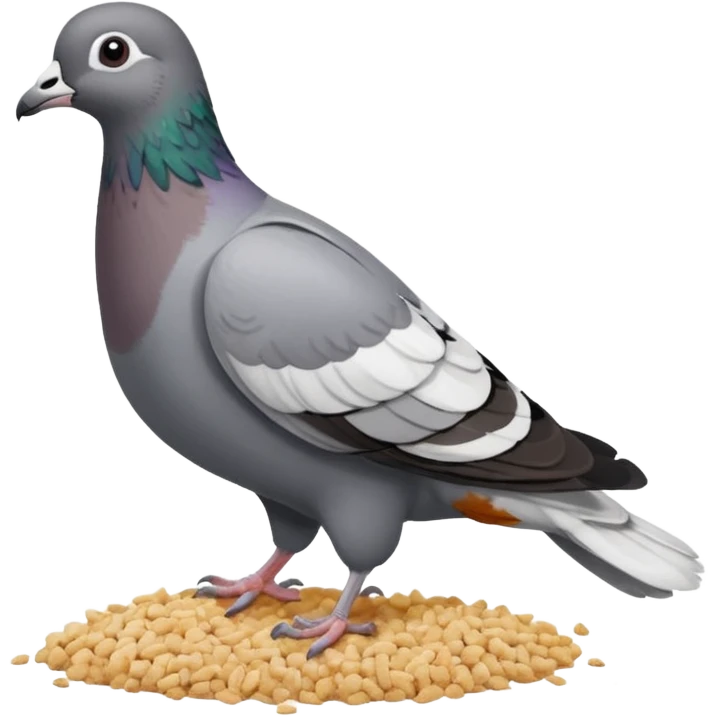 Pigeon + crumb trail emoji