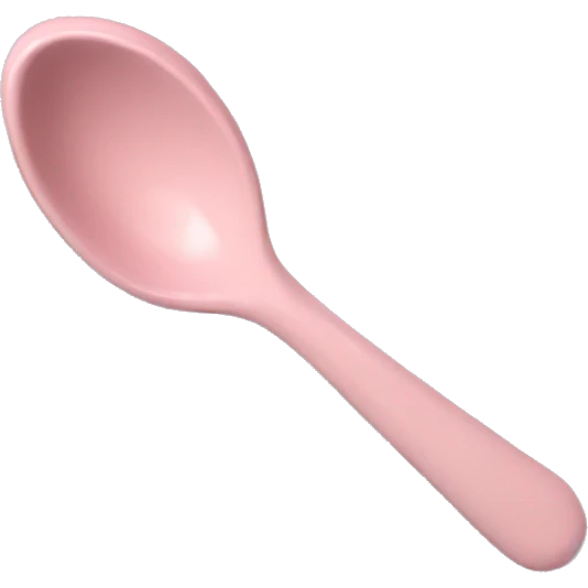 Pastel pink spoon emoji