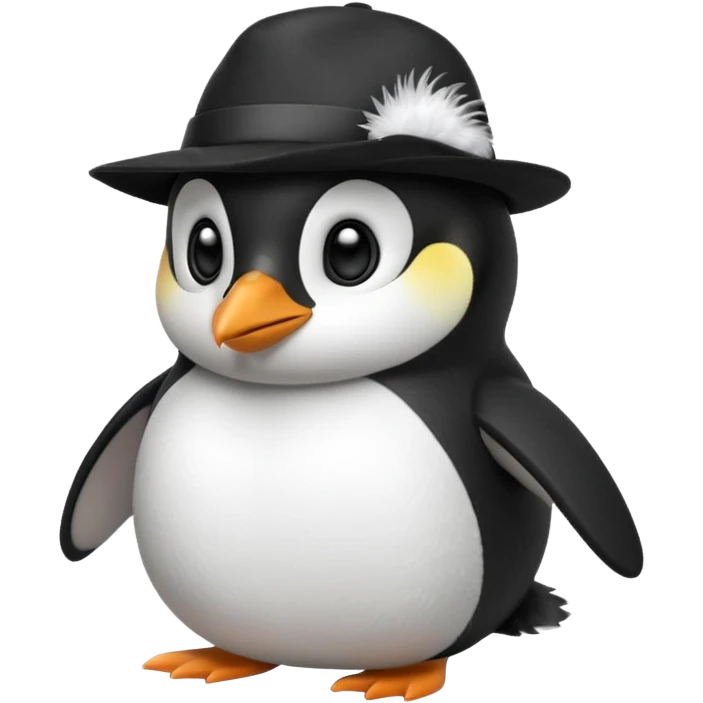 penguen with hat emoji