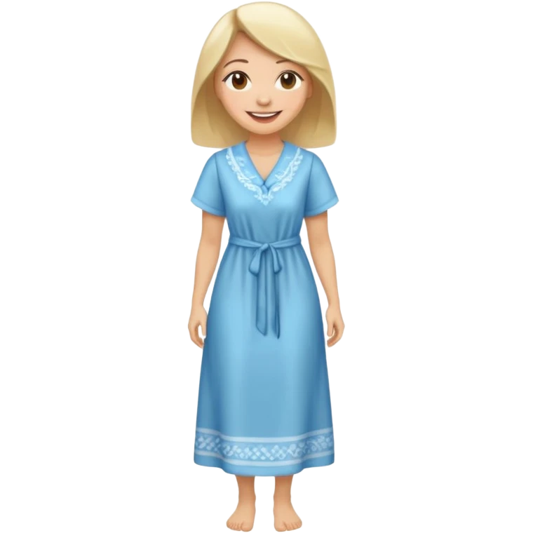 ligth woman housewife clothes full body  emoji