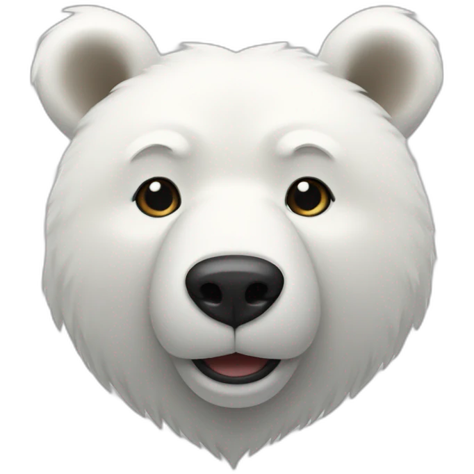 white bear with a 5 point star on a side emoji