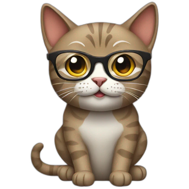 Cat with glasses  emoji