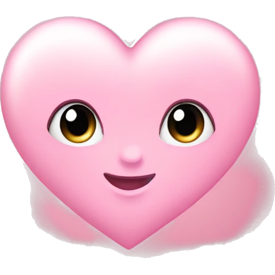 Baby pink heart with a pink bow emoji