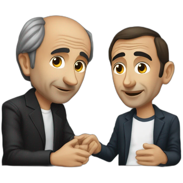 Eric Zemmour check with Jean-Luc Melanchon emoji