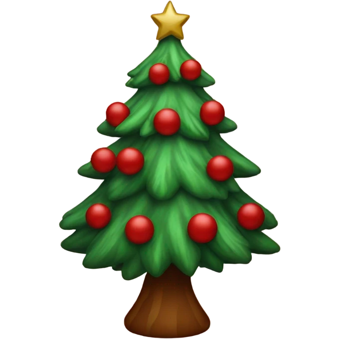 Red christmas tree emoji