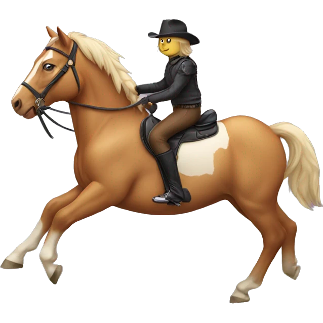 Cat on top of a horse emoji