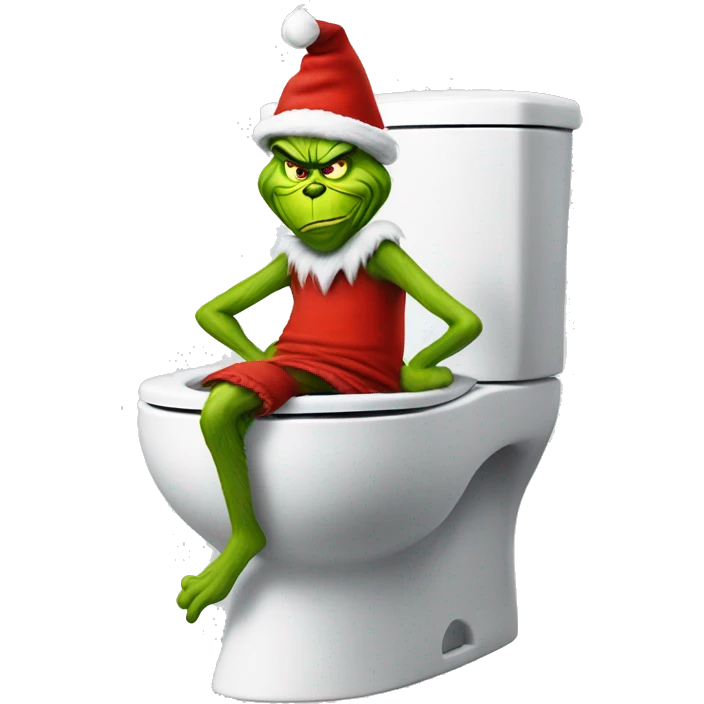 skibidi toilet with the grinch emoji