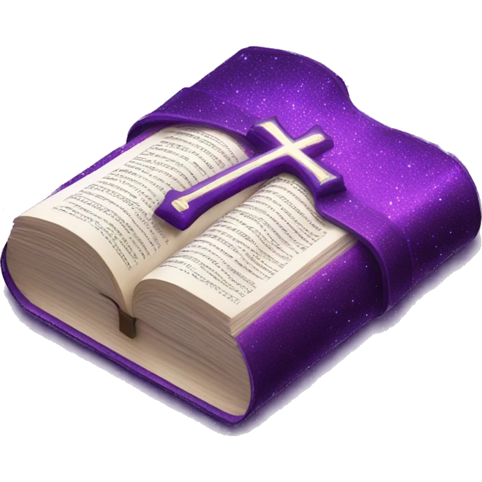 Purple sparkly bible  emoji