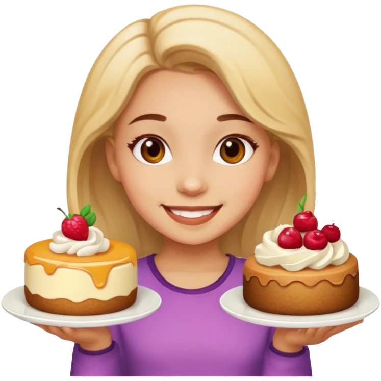 de una chica con postres emoji