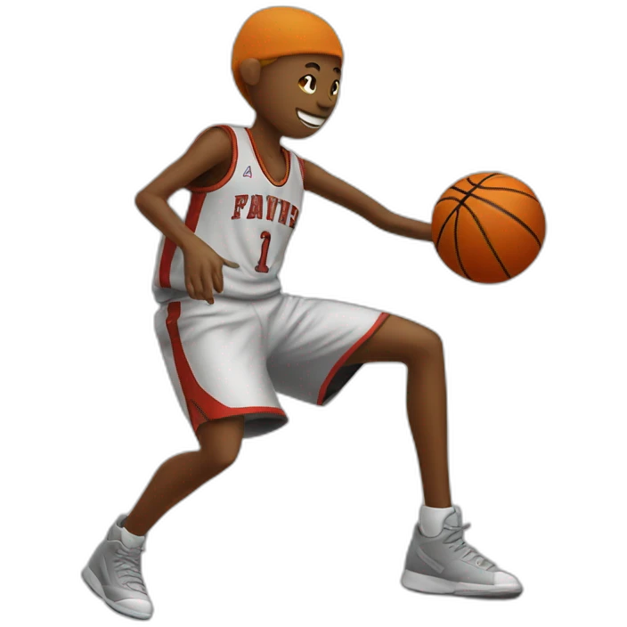 Shooting a basketball emoji