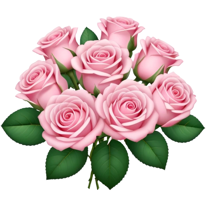 Baby pink roses bouquet  emoji