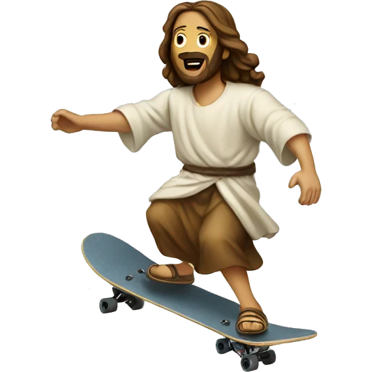 jesus skateboarding  emoji