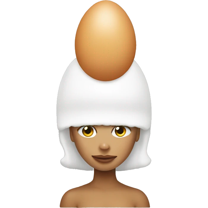 egg on her head emoji
