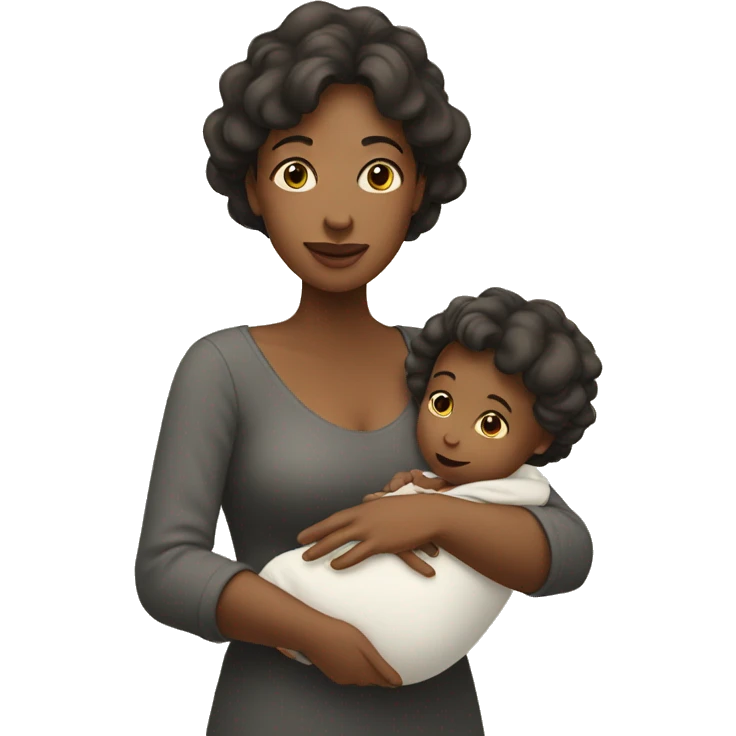 A mother holding a baby in her hands emoji