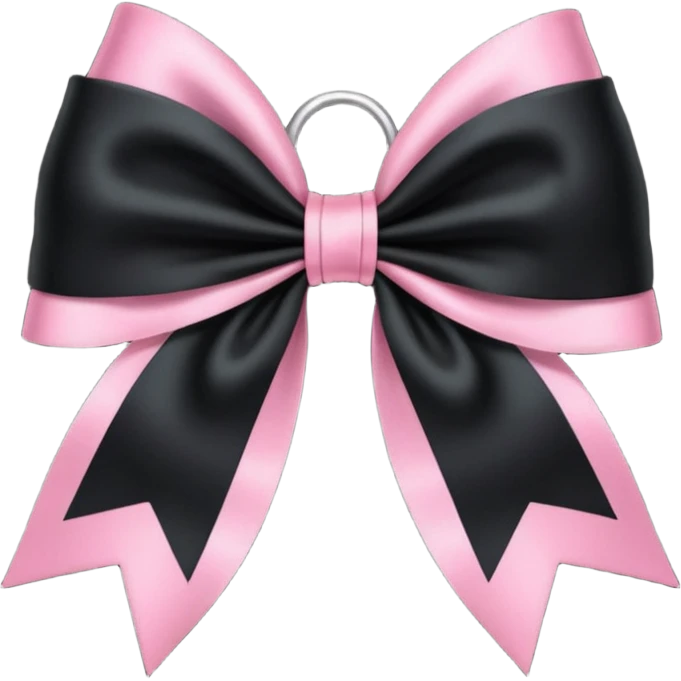 BLACKPINK-inspired gothic bow , no hearts, black and pink, cute,  emoji