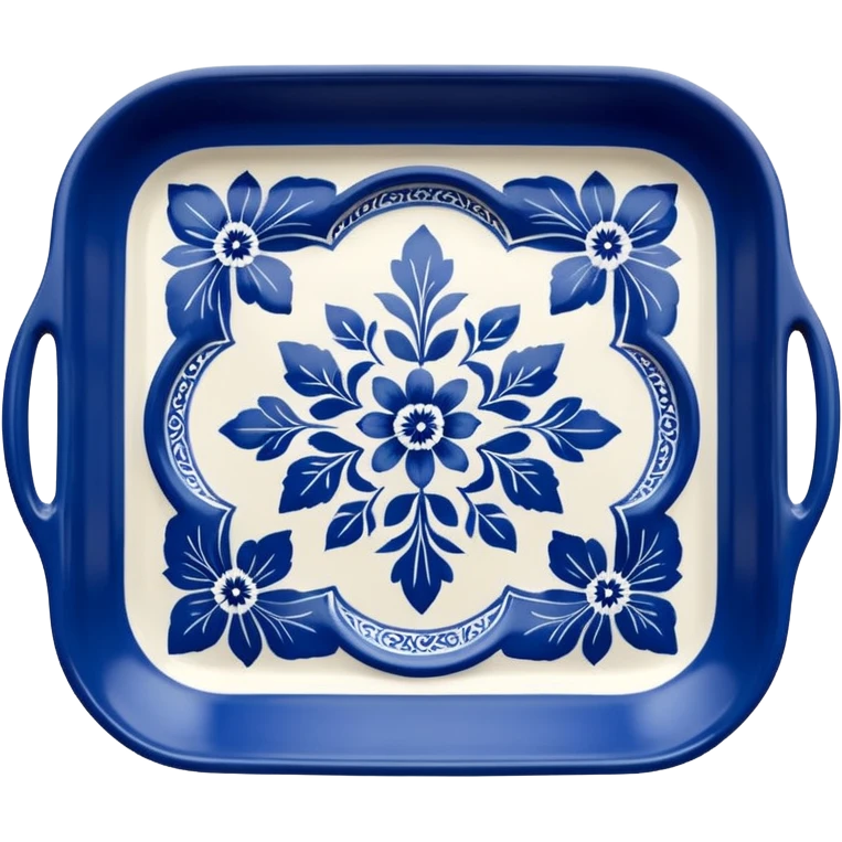 blue porcelain print tray  emoji