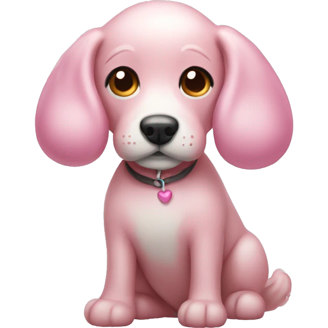 light pink ballon dog  emoji