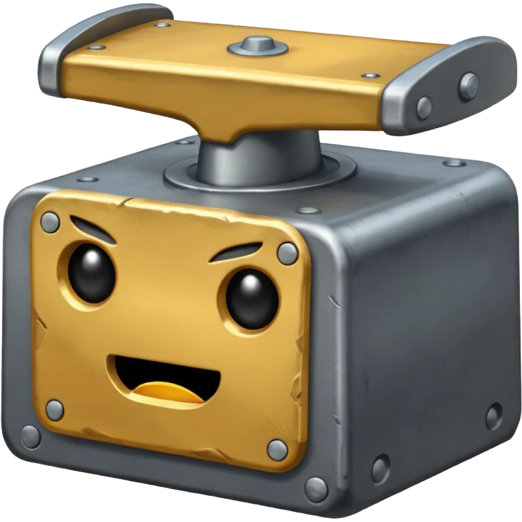 Anvil with a face emoji
