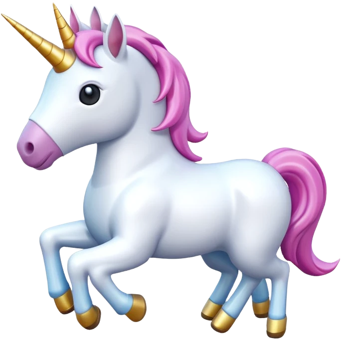 A 3d unicorn 🦄 on a plane ✈️  emoji