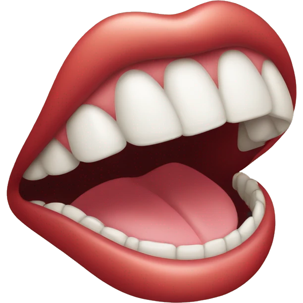 Lip with teeth emoji