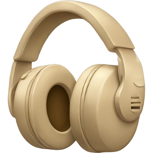Beige headphones emoji