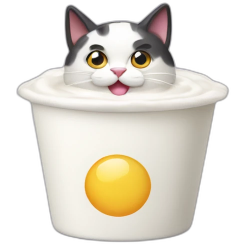 cat yogurt emoji