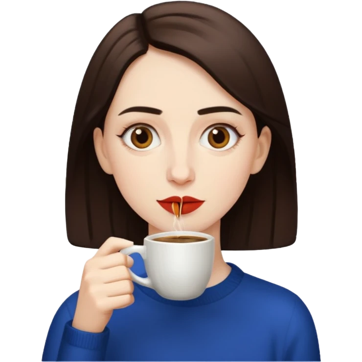 Maia Sandu drinking coffee emoji