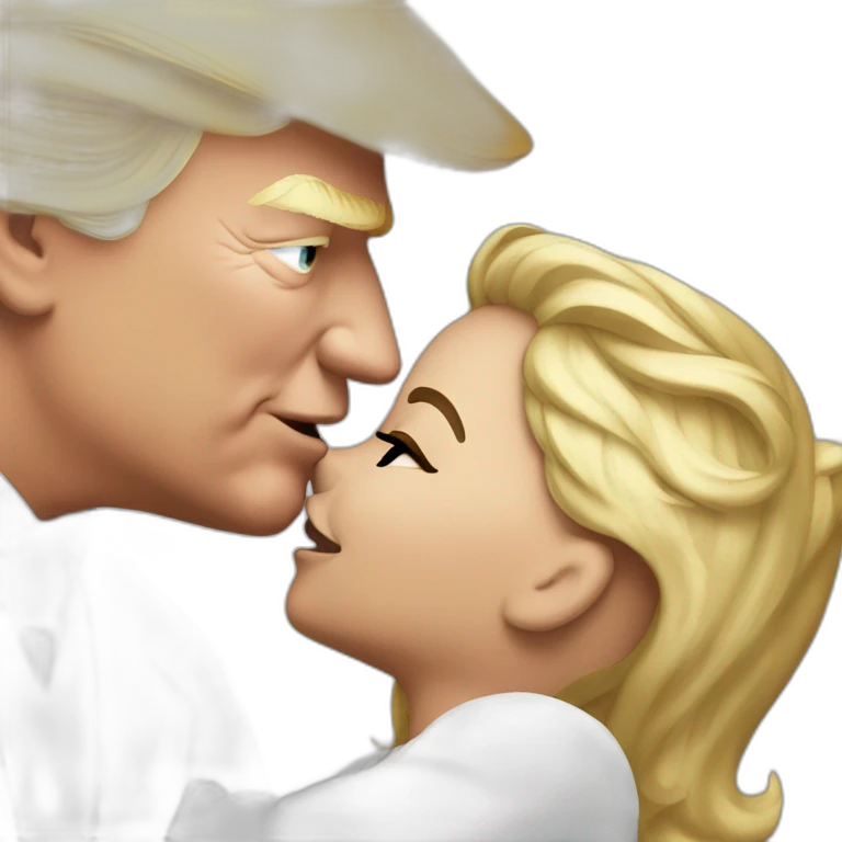trump kissing his daughter, positivity, inclusiveness emoji