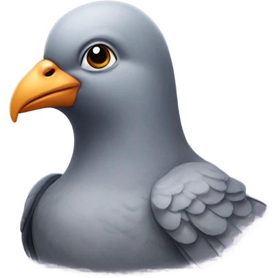 A pigeon in a hoodie emoji