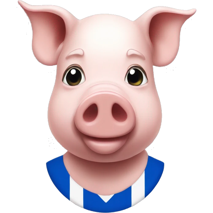 PIG WITH INTERNAZIONALE JERSEY emoji