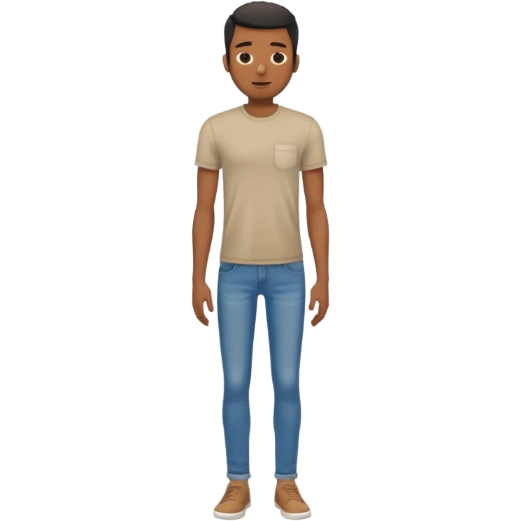 Skinny black man with gyatt full body emoji