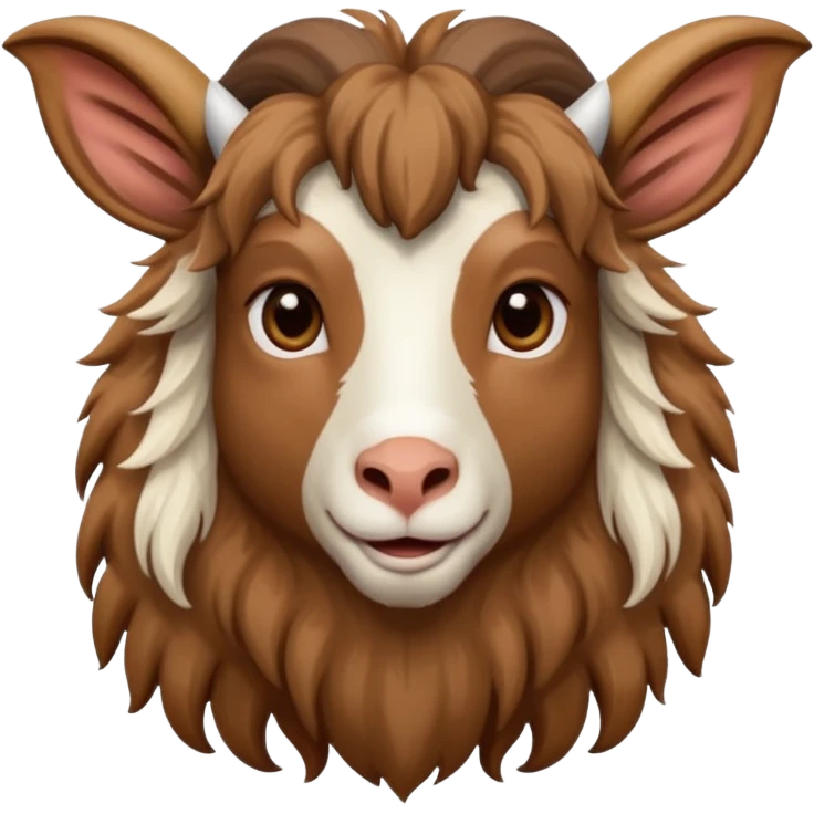 long head haired goat emoji