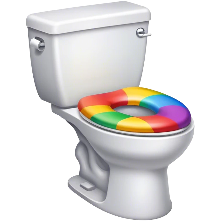 rainbow Poop toilet emoji