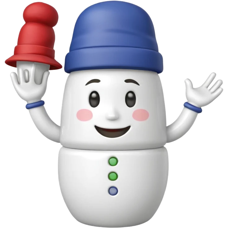 Salt shaker with a face natural has a 2 legs emoji