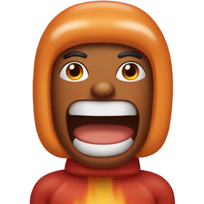 Person wearing a hotdog emoji