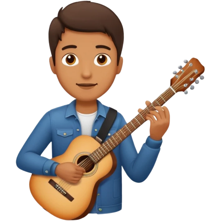 man holding guitar emoji