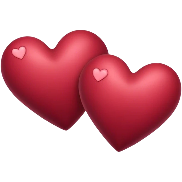 burgundy two heart emoji