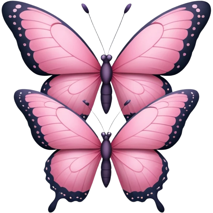 3 pink butterflies emoji