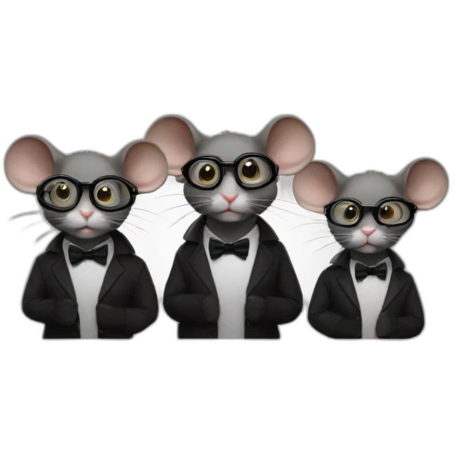 Three Blind Mice shrek avec lunettes noires emoji